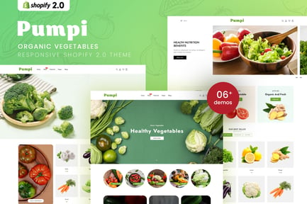 Pumpi - Organic Vegetables Shopify 2.0 Theme