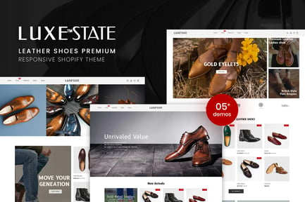 LuxeState - Leather Shoes Premium Shopify Theme