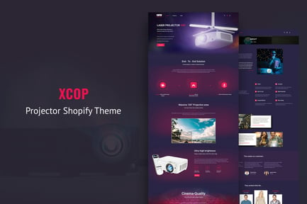  Xcop - One Page Entertainment Shopify Theme 