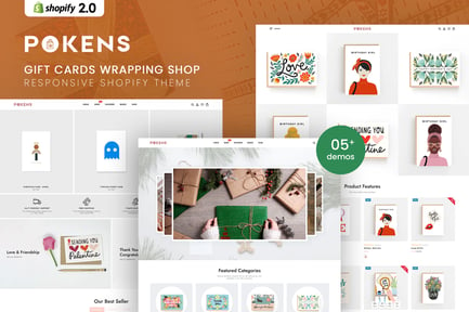 Pokens - Gift Cards Wrapping Shop Shopify Theme