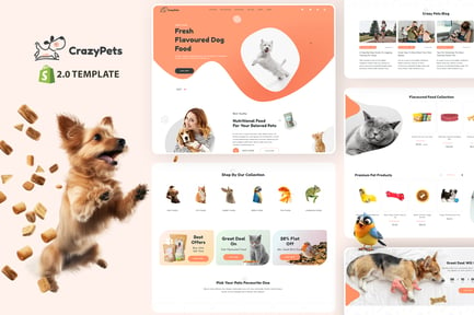 Crazy Pets - Dog Kennels, Pets Shop Shopify Theme 