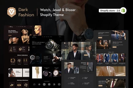  Dark Fashion - Watch, Jewel & Blazer Shopify Them